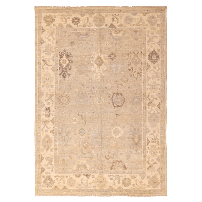 Tapis gris Kavya Oushak 8 pi 11 po x 12 pi 3 po
