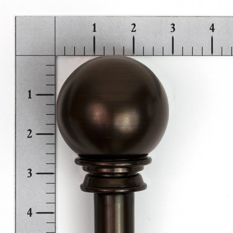 Tringle à rideaux double réglable 42 "à 120" Havsa, Bronze