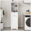 Armoire de trieur de linge inclinable à un compartiment et à un tiroir avec sacs amovibles, peu encombrante et durable pour les maisons modernes.