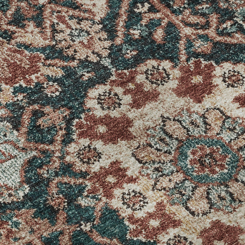 Tapis damassé Sykora AMF1320 de qualité supérieure lavable à la machine, Rectangle 10 pi x 14 pi