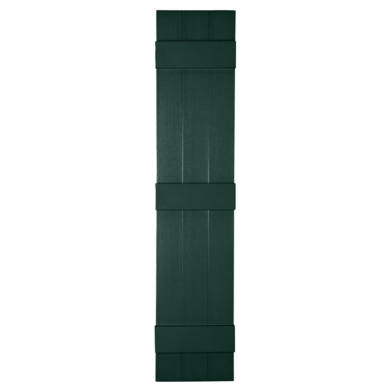Persiennes personnalisées fermées à 3 planches, 74", Vert pin