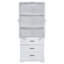 Armoire de salle de bain de 69 po de hauteur, armoire de rangement avec 2 portes et 3 tiroirs, armoire à linge autoportante avec tablettes réglables