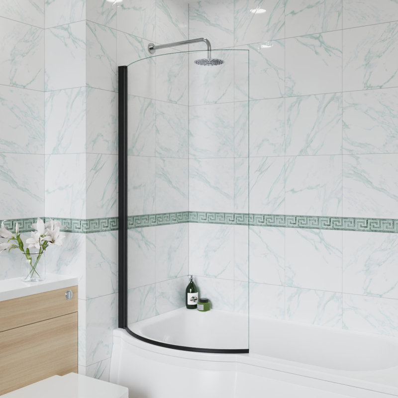 785mm - 800mm W x 1400mm H Semi-Frameless Tub Door with Clear Glass