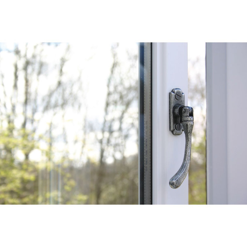 Locking Peardrop Espag Door Accessory, Pewter 