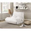 Chaise d'appoint de luxe en microfibre touffetée et confortable-1079229009