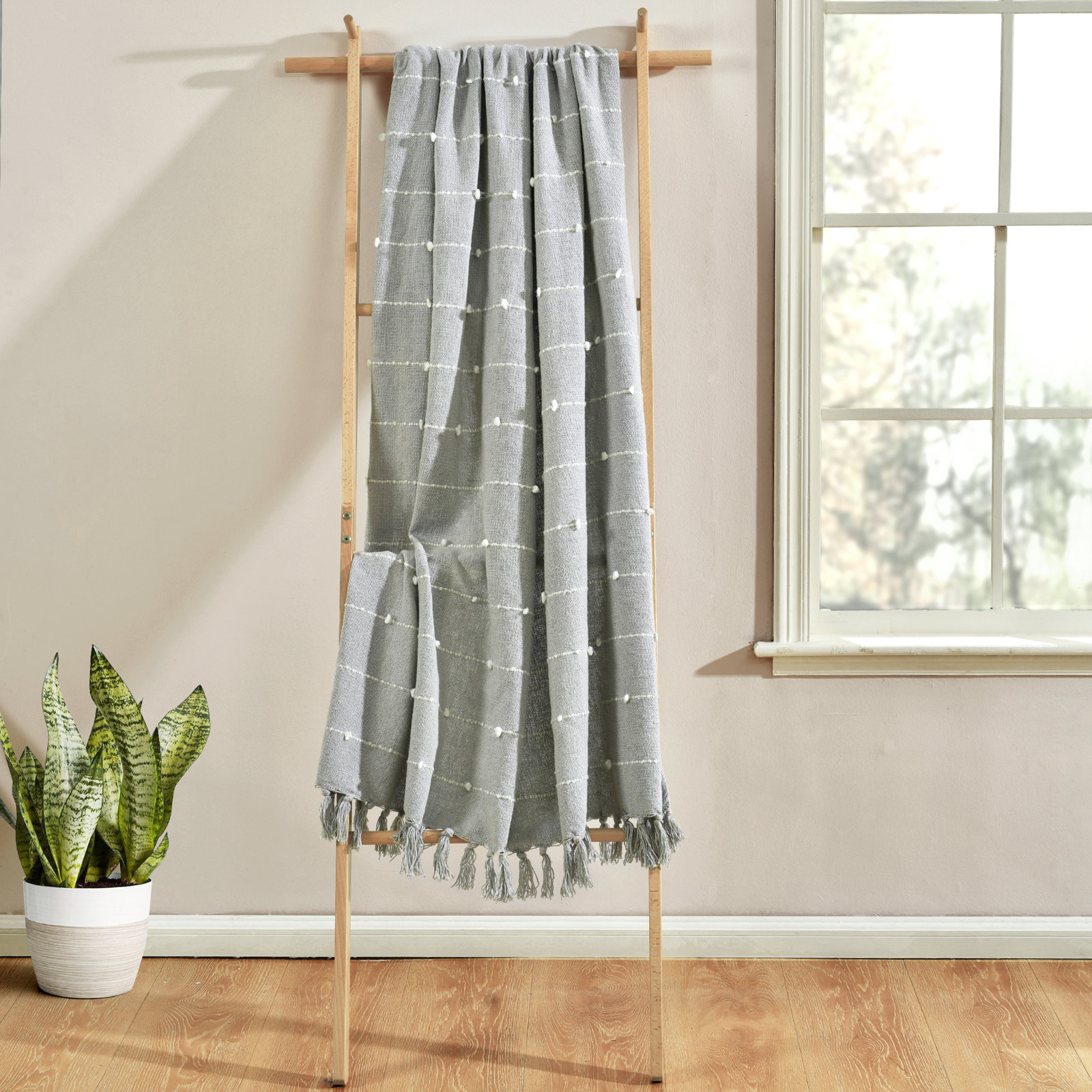 Throw Blanket, Light Gray