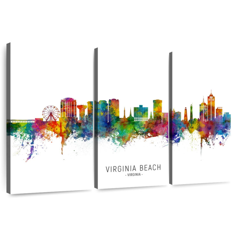 Rorry Virginia Beach Virginia Skyline I, 24" H x 38" W