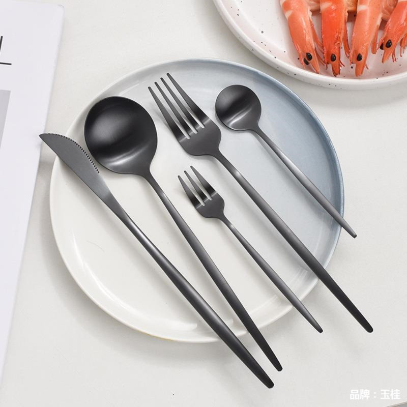 Mercer41 Rufaidah Stainless Steel Flatware Set - Service for 6, Matte Gray