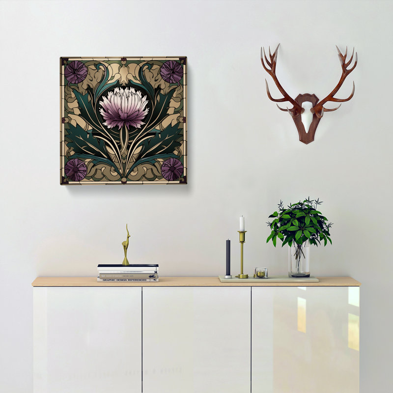 Thistle No.1 - No Frame Print, 50cm H x 50cm W x 3cm D