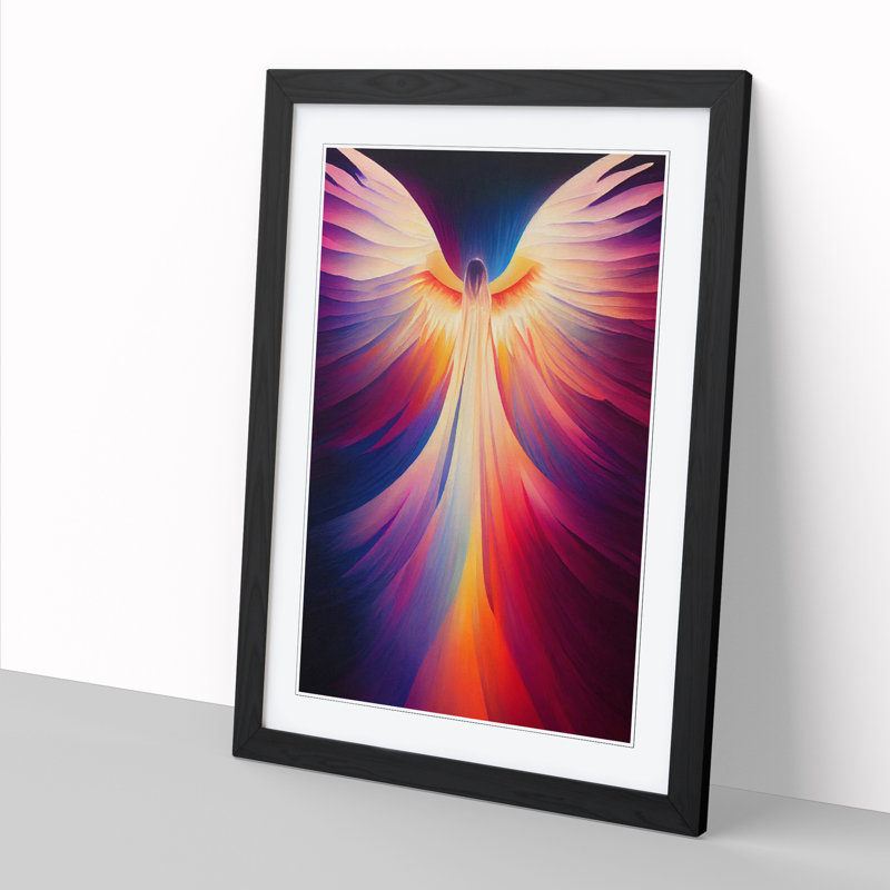 FRM-V0523-76X Angel Vol.2 - Single Picture Frame Print, 34cm H x 25cm W x 2cm D, Oak Framed