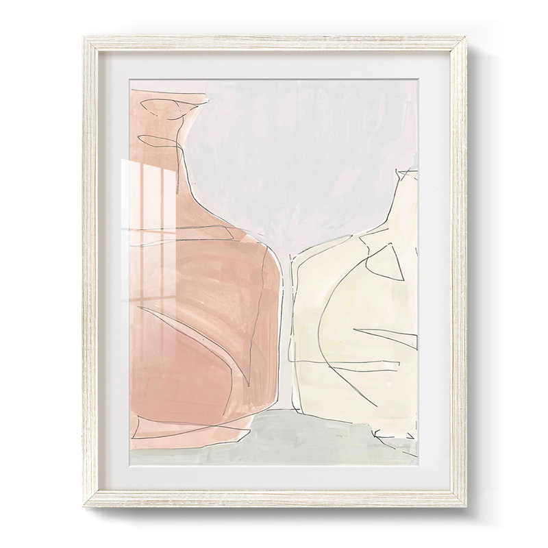 Clay I -Framed Print, 28.5" H x 20.5" W, White