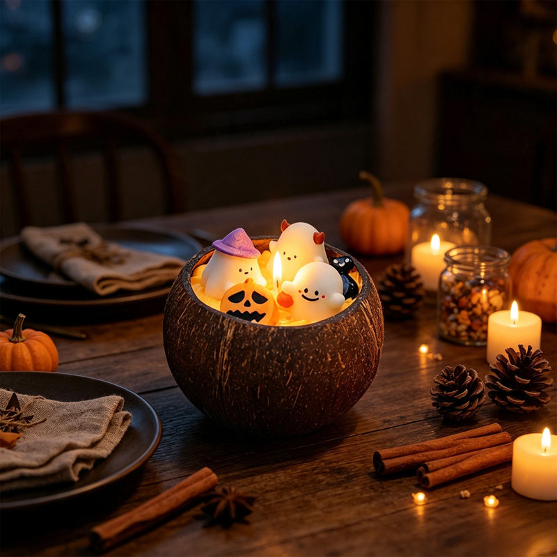 Décorations d'Halloween, Cire d'aromathérapie à basse température, Cire coiffante, White