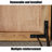 Brown Black Solid Wood Iron Rectangular Coffee Table