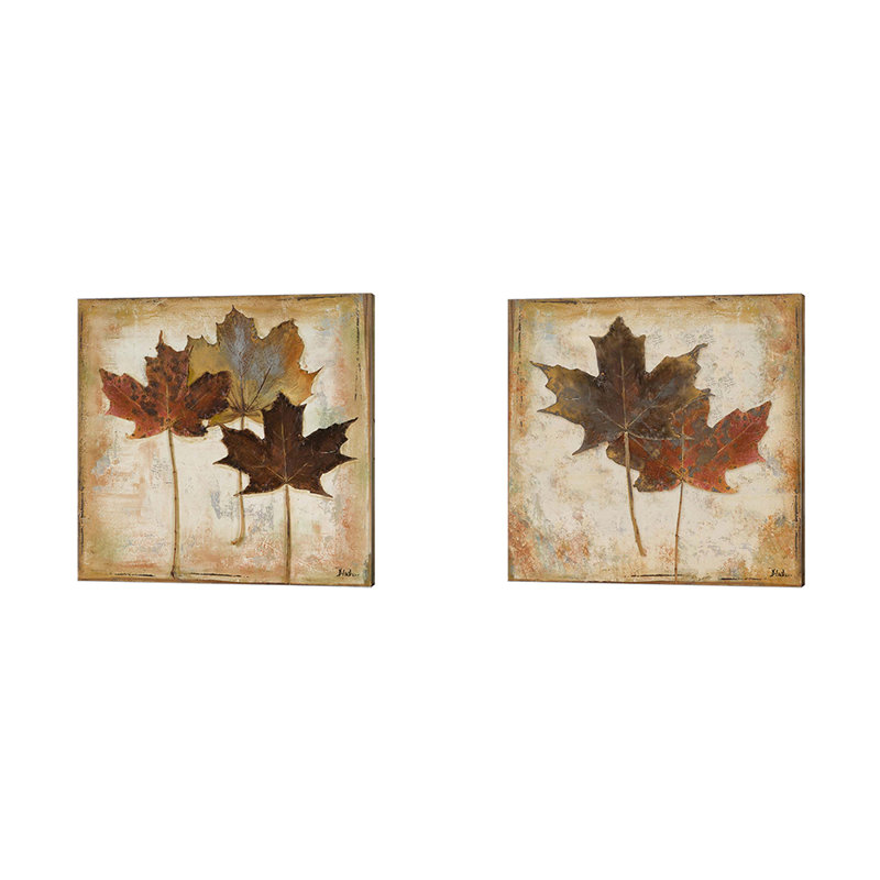 Feuilles naturelles par Patricia Pinto, art sur toile (ensemble de 2)