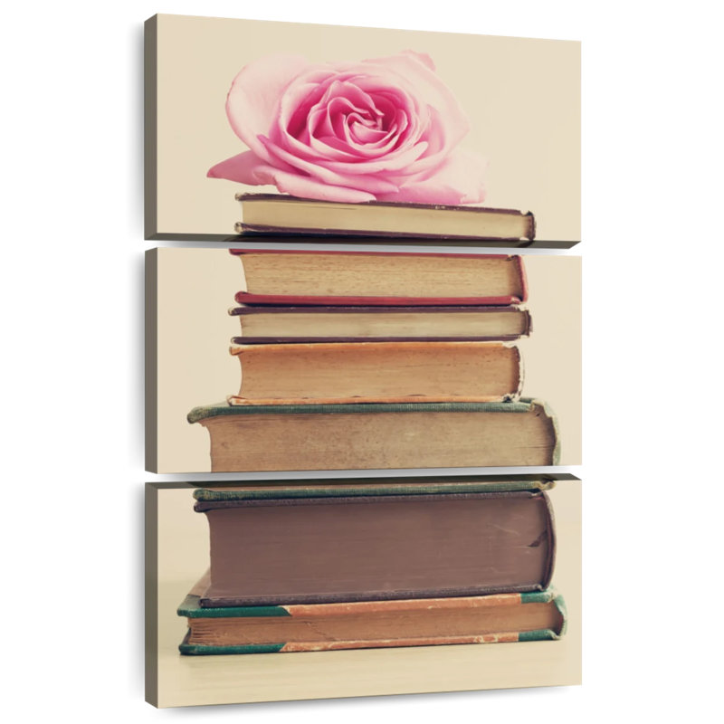 Kerner Rose sur les livres, H 45 po x l 28 po