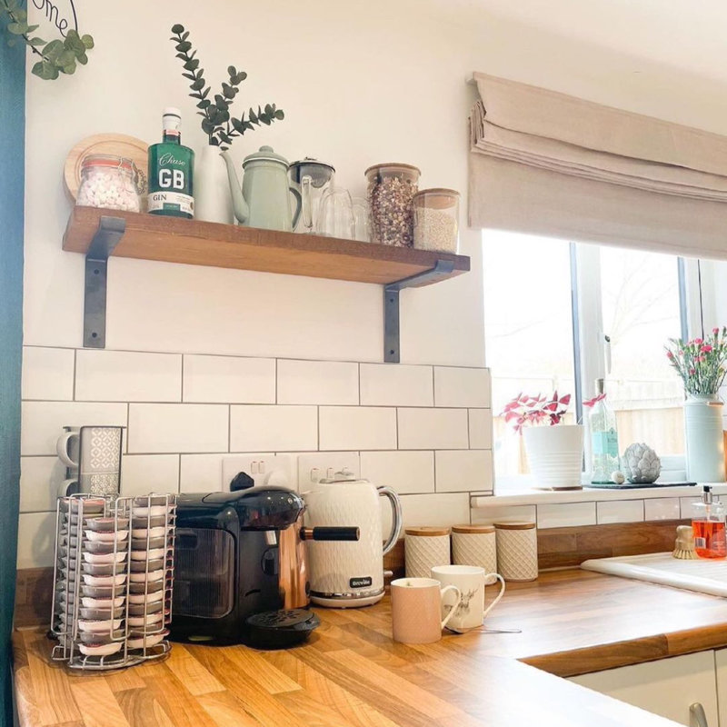 Zumbrota Pine Solid Wood Bracket Shelf