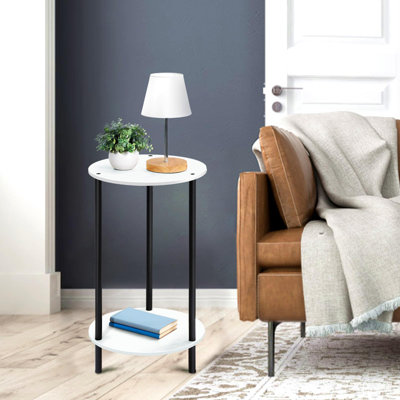 2 Piece Set Of Living Room Round Side Table, Space Decoration Table