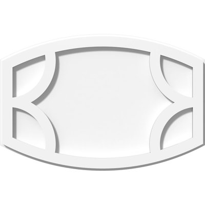 16"W x 10 5/8"H x 8 1/2"C x 1"P Kailey Architectural Grade PVC Contemporary Ceiling Medallion
