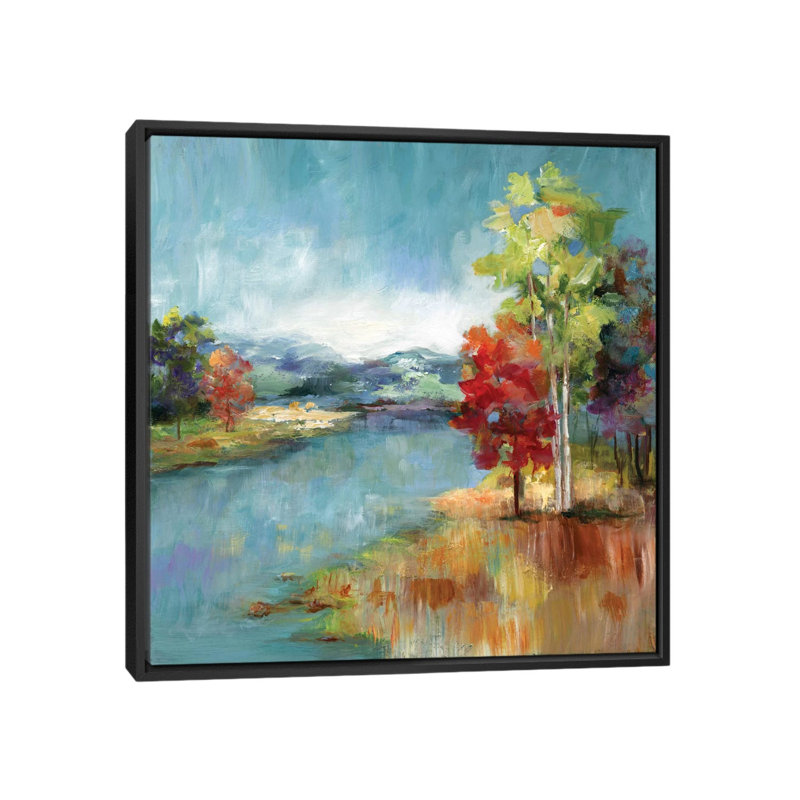 High Meadow, reproduction d'art sur toile tendue, H 18 po x l 18 po x P 1,5 po, Toile encadrée noire, Pas de tapis