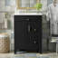 Meuble-lavabo de salle de bain avec lavabo en céramique, 1 porte à fermeture en douceur, 2 tiroirs à fermeture en douceur et 2 supports de rangement sur la porte-112897594