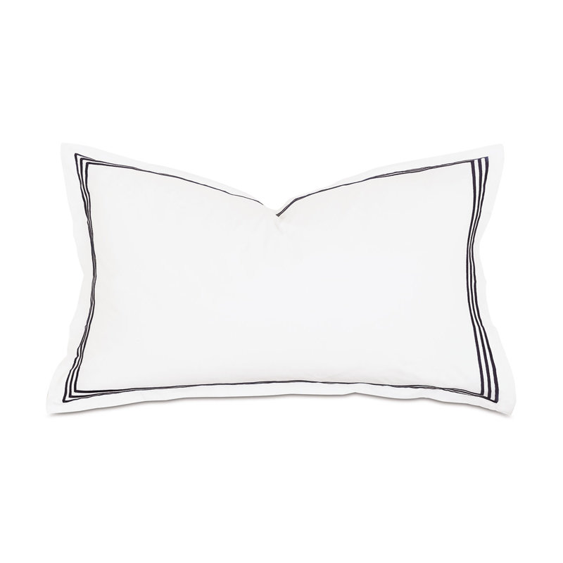 Tessa Cotton Sham Set, King, White/Black, Multi-stripe