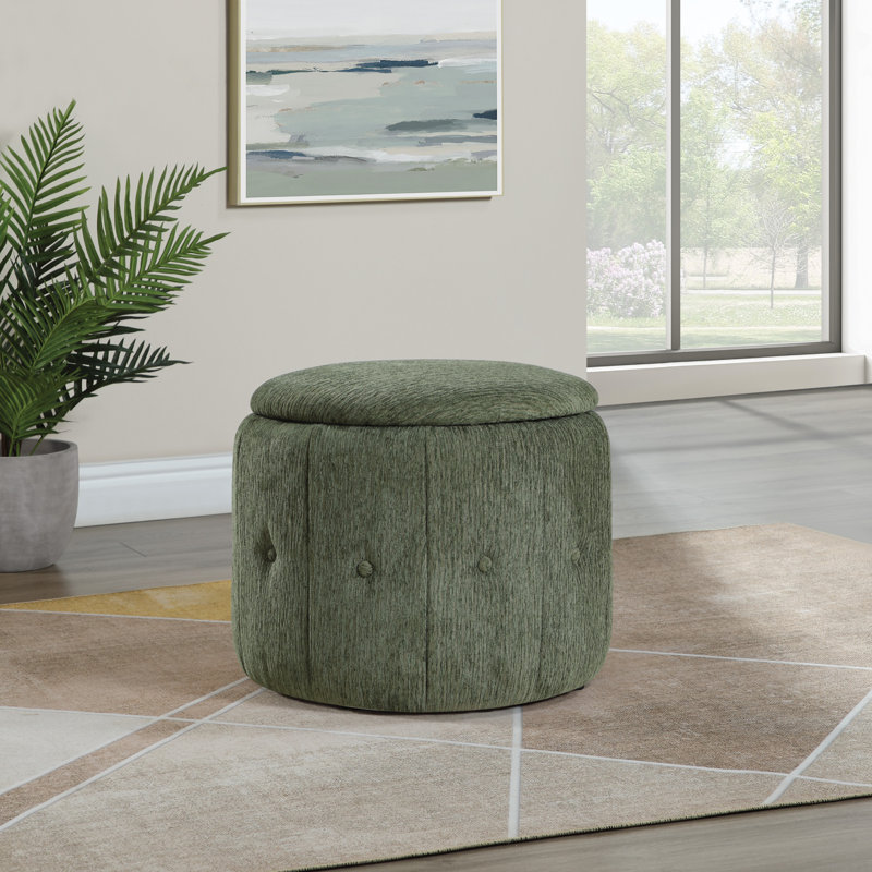 Pedrosa Storage Ottoman, Pine Polyester