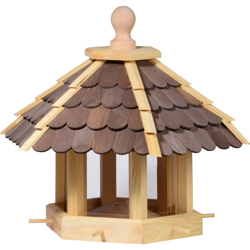 Andreka Wood Freestanding Decorative Bird Feeder