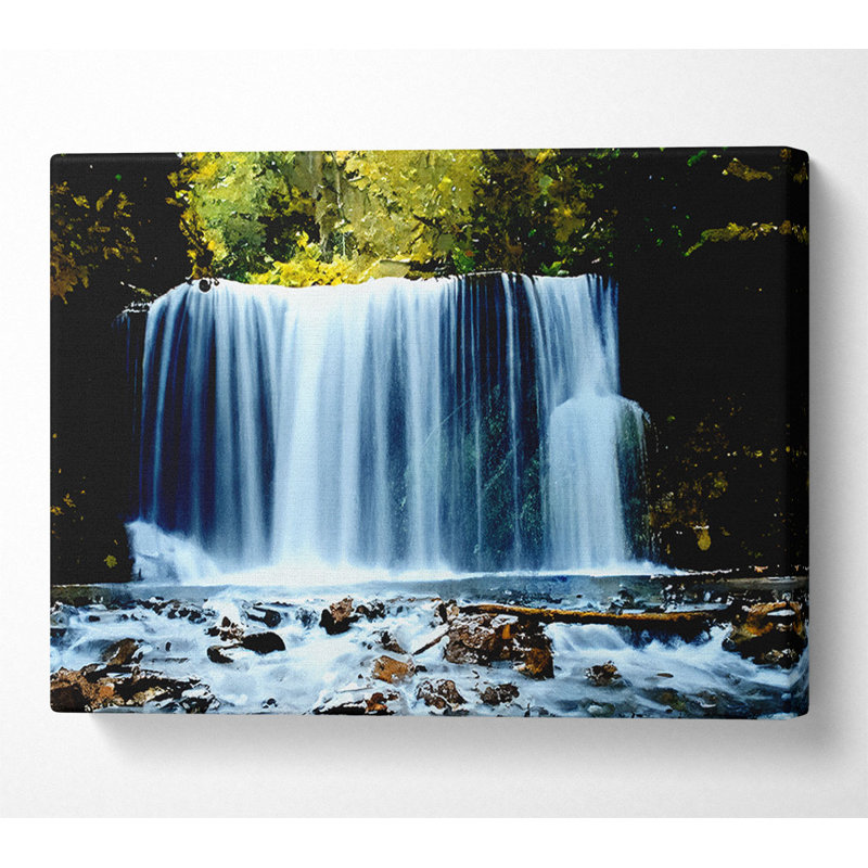 Waterfall Treetops - Wrapped Canvas Print, 66cm H x 106.6cm W x 10cm D