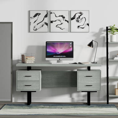 Bansilal Computer Desk, Home Office, Laptop, Left, Right Set-Up, Storage  Drawers, 60L, Metal, Laminate