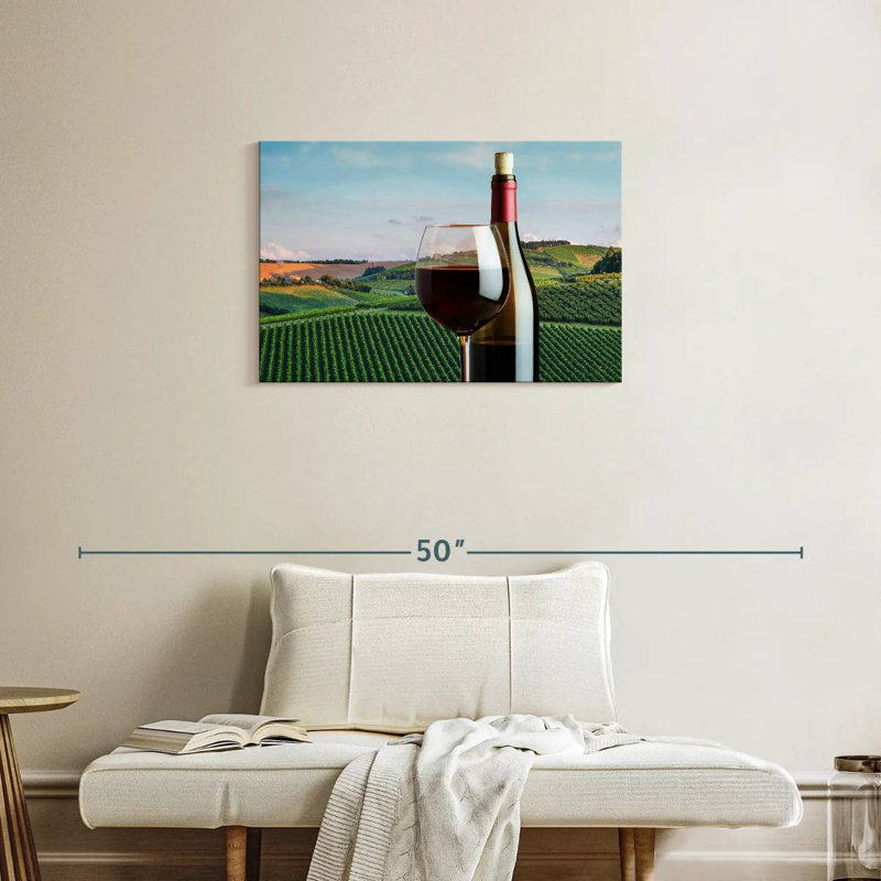Vin rouge Yarlin en Toscane, H 20 po x l 30 po