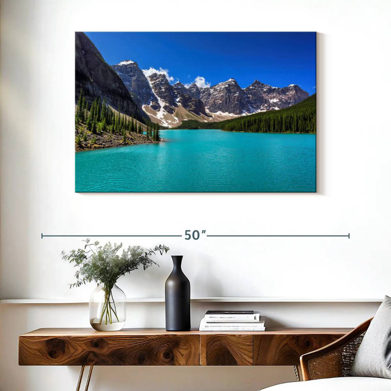 Alvord turquoise, lac Moraine, H 26 po x l 39 po