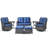 Bonia Wicker 4 - Person Patio Conversation Set with Cushions-2054875441-2049054041