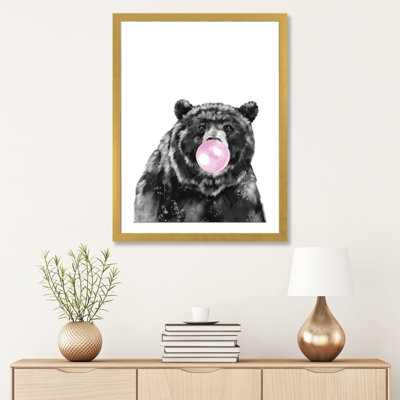 «Bubble Gum Big Black Bear» par Big Nose Work - impression d'art graphique