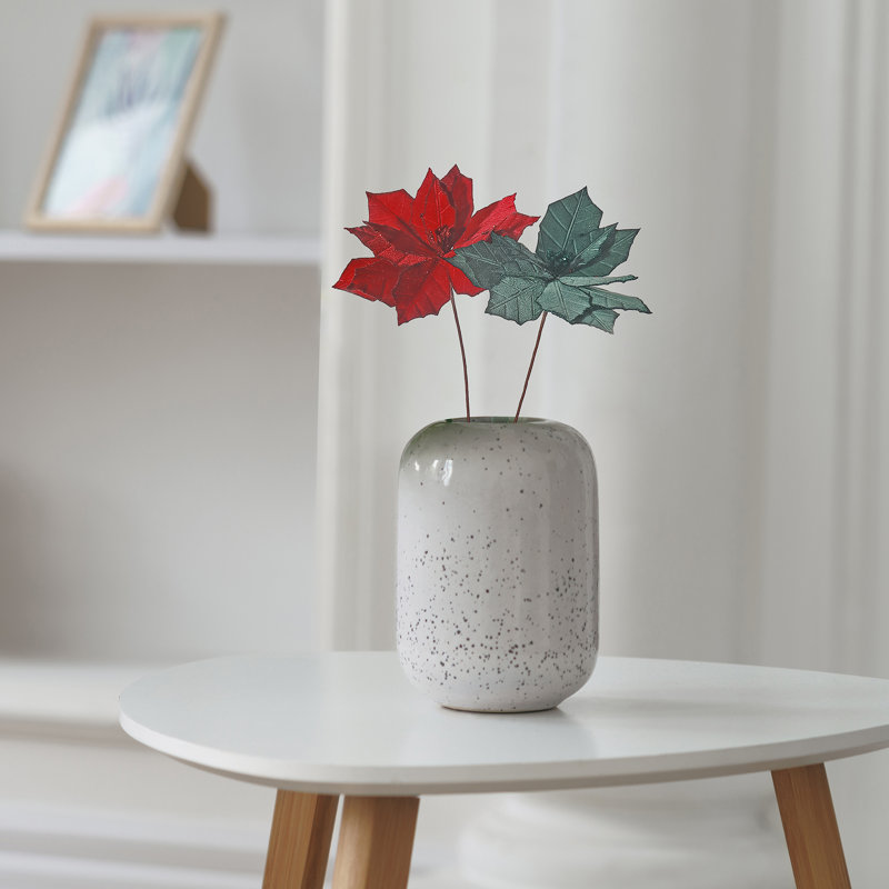 Poinsettia à paillettes - Ensemble de 6