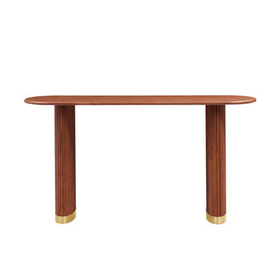 Length 59.1 Inch Entryway Table For Living Room,Narrow Console Table With Unique Stainless Steel Legs Design