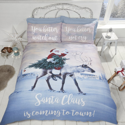 Santa's Coming Christmas Duvet Cover Set