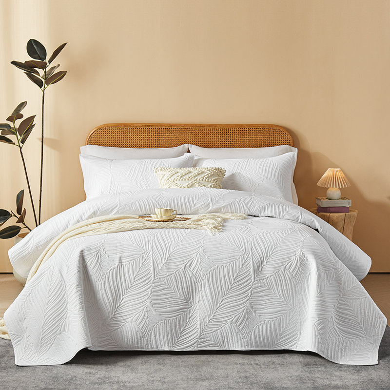 Ensemble de courtepointe Ensemble de housse de couette classique - ensemble de couvre-lit doux pour toutes les saisons, édredon mince de luxe, couverture matelassée chaude avec taies décoratives