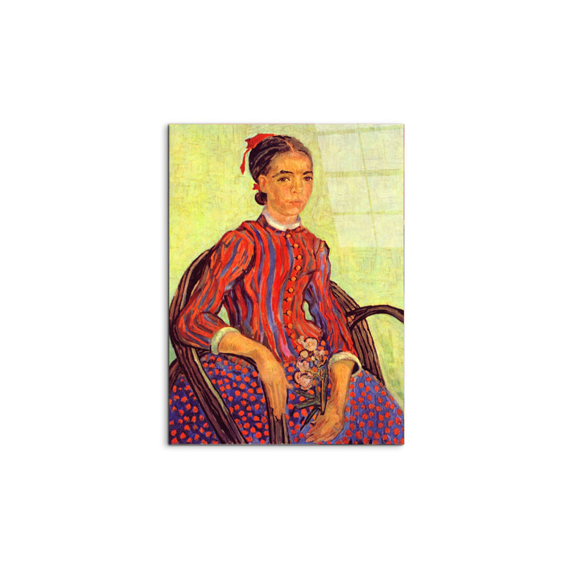 La MousmeÌ? By Van Gogh Vincent 80cm H X 60cm W CrystalArt Material Acrylic Glass Effect, Frameless Panel Lightweight Ready to Hang