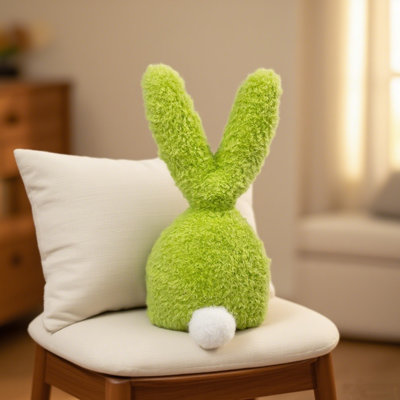 Coussin décoratif en forme de lapin 13,8 po