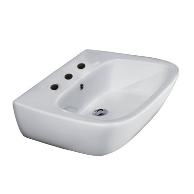 Barclay Elena 500 18.12'' White Vitreous China Rectangular Bathroom Sink with Overflow