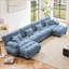 Canapé modulaire en U rembourré avec 2 repose-pieds-457420041-457420043