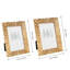 Cadre photo soleil doré 6 po / 7 po, présentoir de table en métal texturé pour photos de famille, décor glamour moderne pour entrée et console (2 tailles)-2085250030