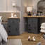 Table de chevet Lindall Farmhouse, table de chevet à 1 tiroir et 1 porte, table d'appoint rustique avec rangement pour chambre, salon ou bureau à domicile-541474546