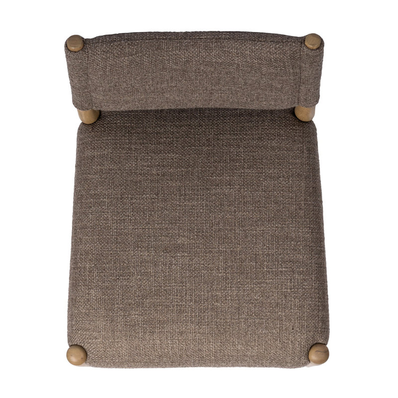 Jayla Upholstered Dining Chair, Saxon Mink, Natural Oak