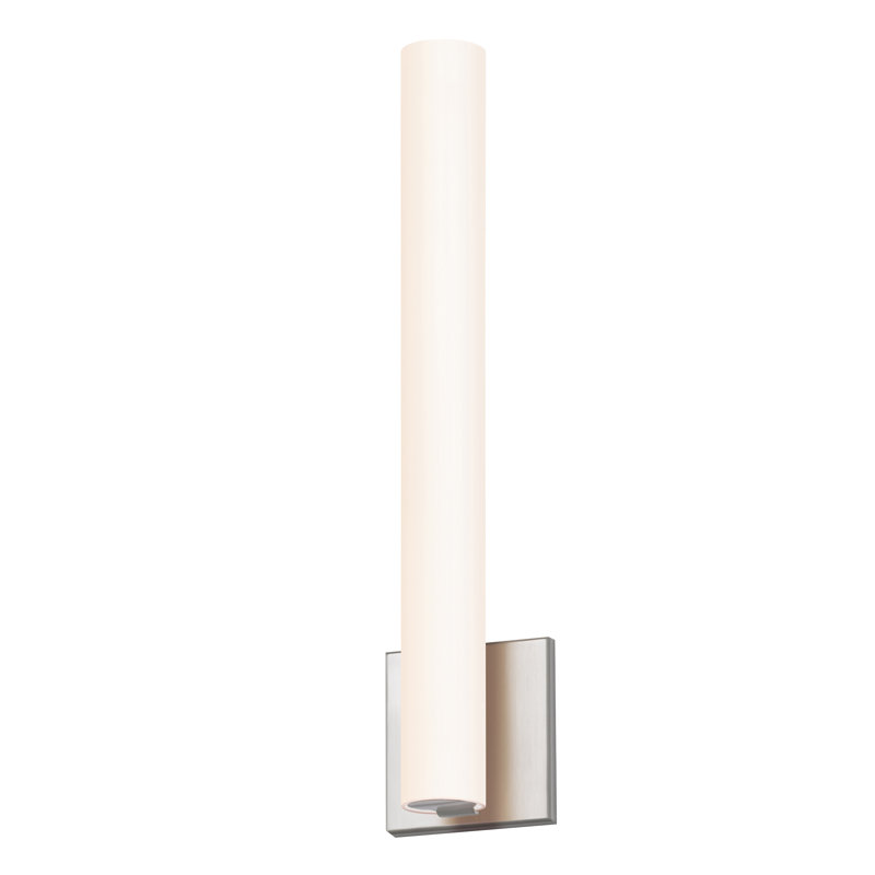 Plafonnier encastré 1 lumière Tubo, Plat, Nickel satiné