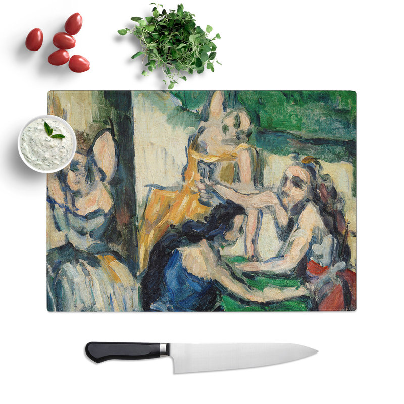 The Courtesans by Paul Cezanne Chopping Board, 20cm W x 28.5cm L