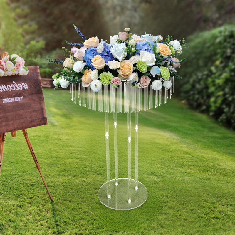 Support à fleurs à un niveau pour table de mariage ou sur pied