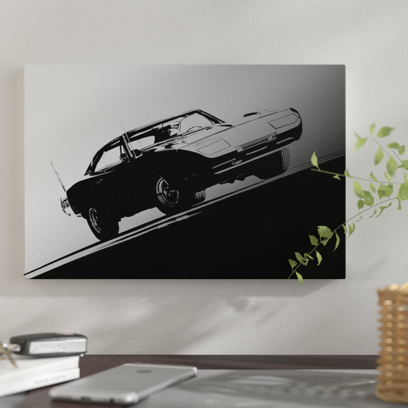 « 1969 densité de daytona », impression sur toile, H 12 po x l 18 po x P 1,5 po, Toile tendue, Pas de tapis
