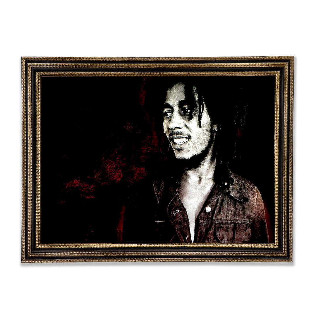 Bob Marley Held Gerahmter Druck