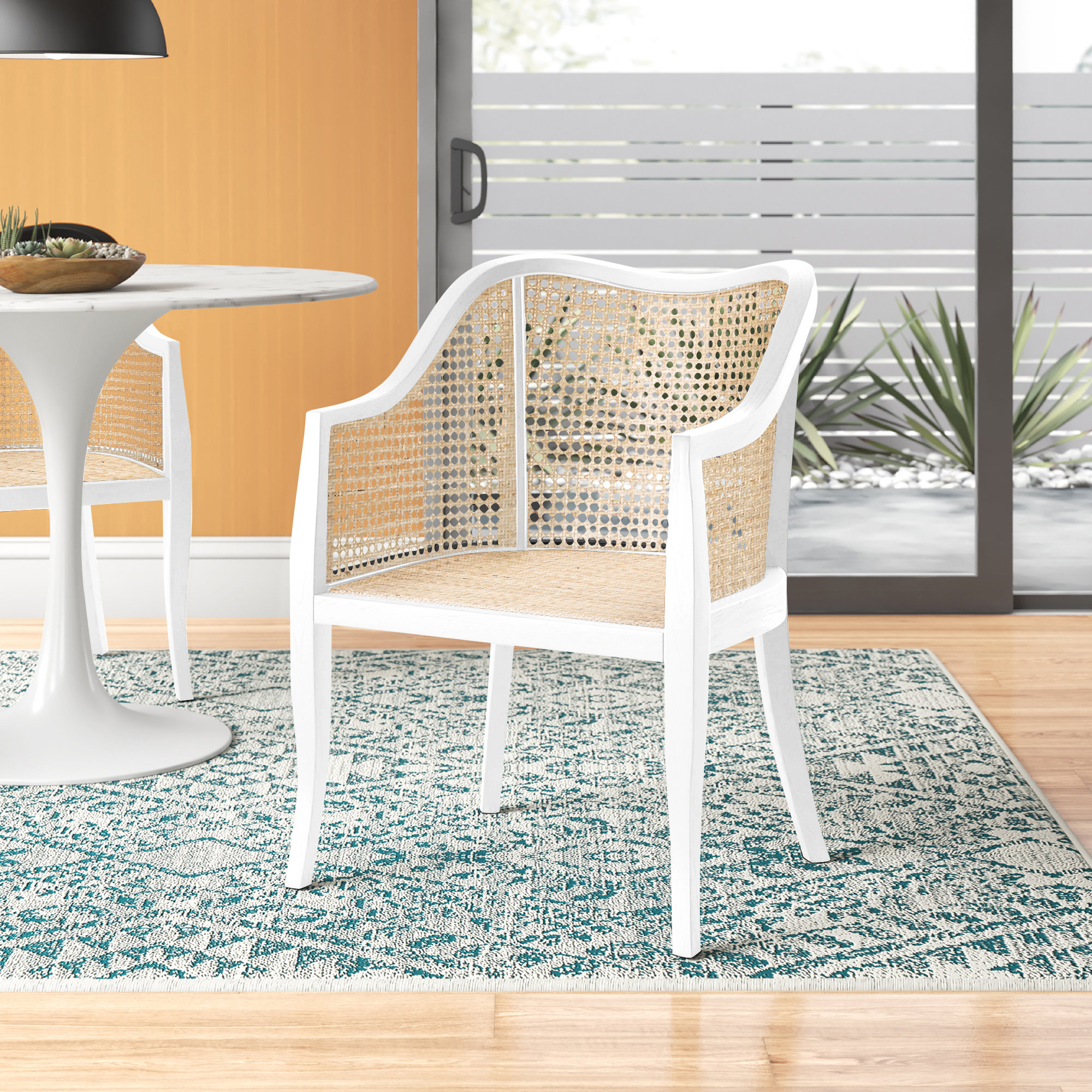 Safavieh maika cane online dining chair